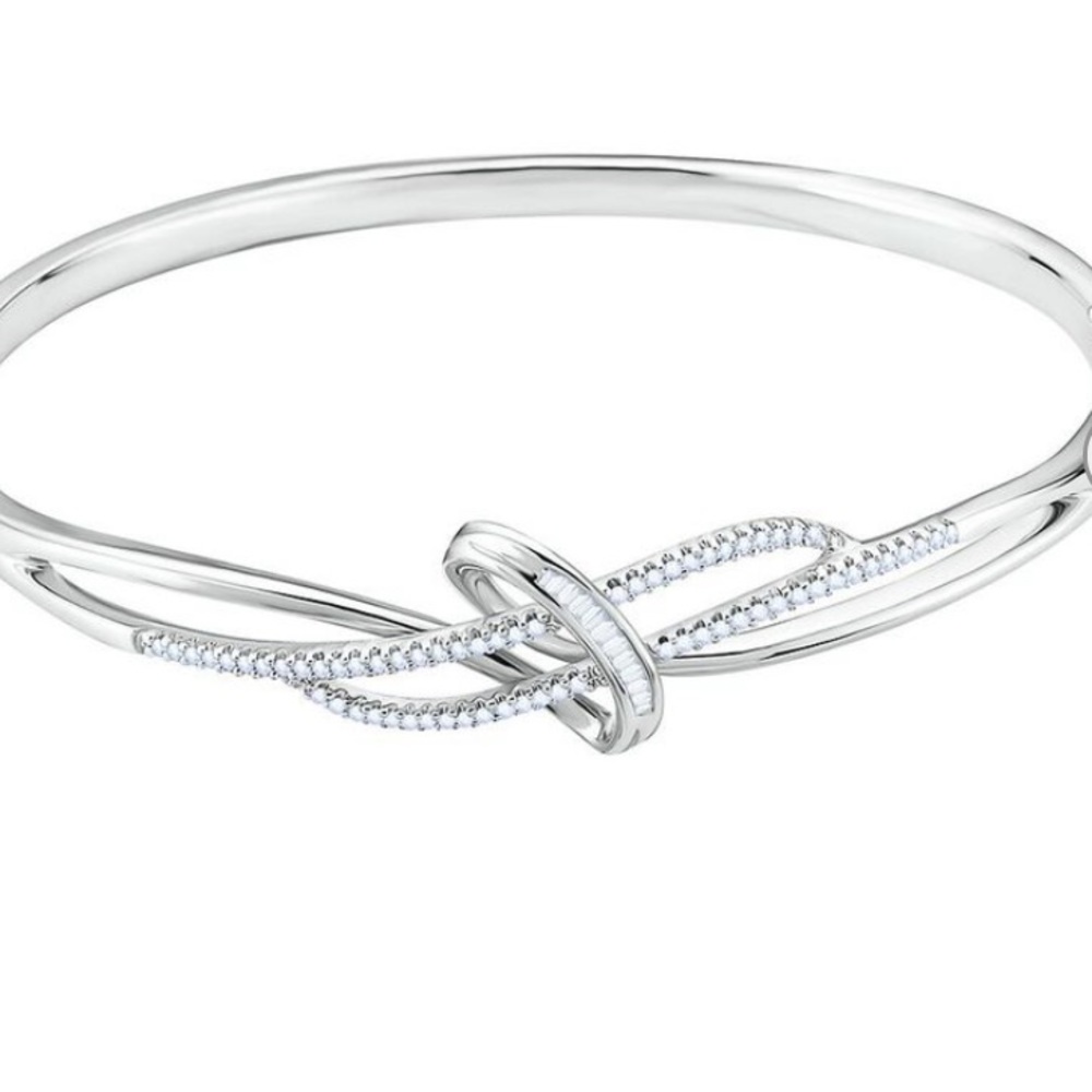 Helzberg diamonds 1/4 Ct. Tw. Diamond Bangle Bracelet In Sterling Silver NIB